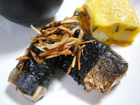 イワシの山葵漬け挟み焼き
