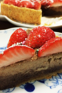 QC☆苺のチョコレートタルトケーキ 