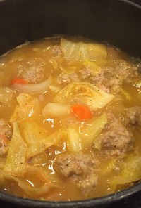 肉団子のキャベツスープ(トマト味)