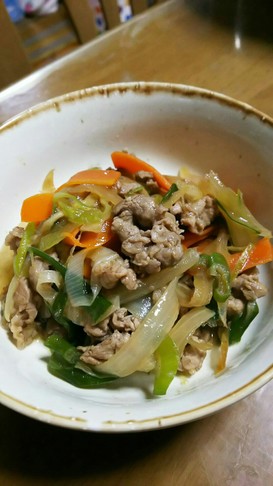 牛肉のオイスターソース炒め(^q^)
