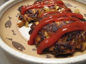 豚こまハンバーグ☆ニンニク風味