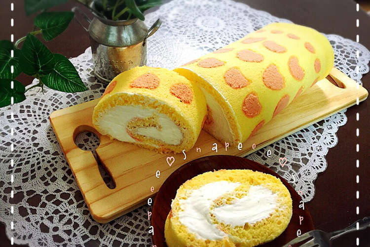 ハート柄ロールケーキ レシピ 作り方 By Kitchen Mi クックパッド 簡単おいしいみんなのレシピが362万品