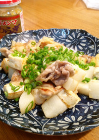 長芋と豆腐のメンマ炒め