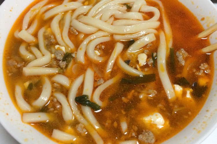 マーボーうどん レシピ 作り方 By ぱろろーん クックパッド