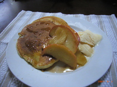 アップルシナモンパンケーキの写真