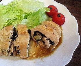 簡単☆鶏ムネ肉の海苔チーズ巻き
