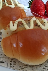 ☆餃子ドック(ロールパンサンドイッチ)☆