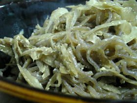 お腹のお掃除!ごぼう蒟蒻♪