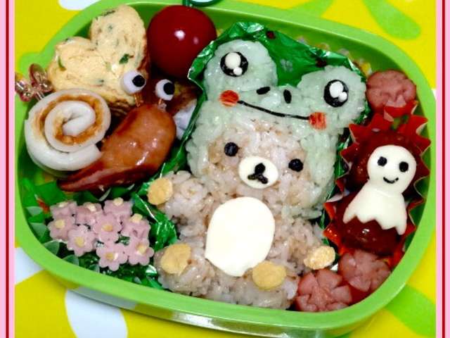 リラックマ カエル 梅雨 キャラ弁 レシピ 作り方 By Ruru