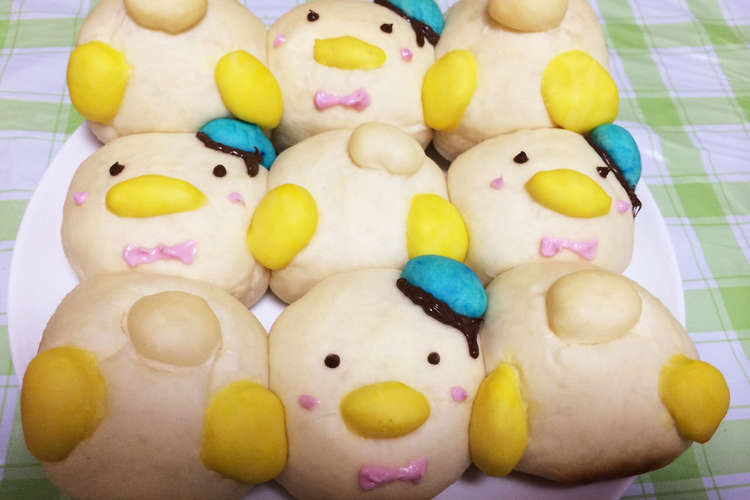 ドナルドの顔とお尻のちぎりパン レシピ 作り方 By ふかはる クックパッド