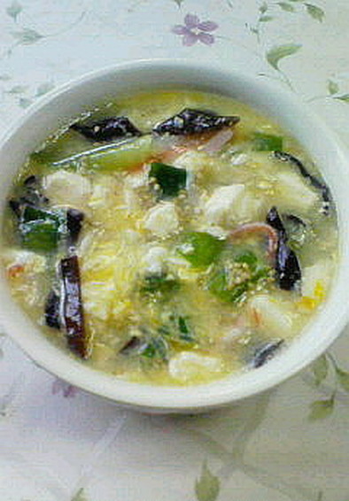 ☆卵と豆腐の春雨スープの写真
