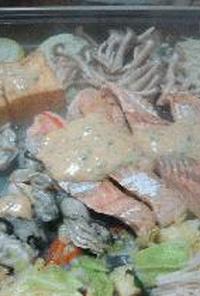 鮭と牡蠣の味噌マヨ、チャンチャン焼き