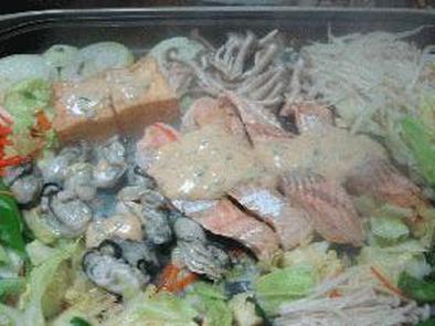 鮭と牡蠣の味噌マヨ、チャンチャン焼きの写真