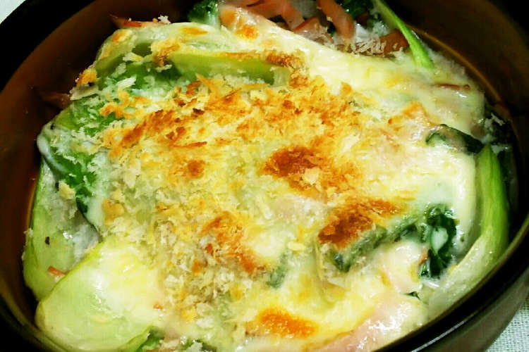 チンゲン菜とハムのマヨチーズ焼き レシピ 作り方 By Michikusa3 クックパッド 簡単おいしいみんなのレシピが353万品