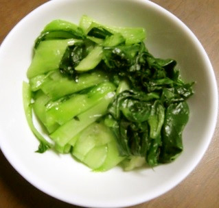 青梗菜のごま油しょうゆ茹でで常備菜の画像