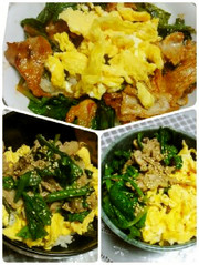 あなたはどの味?簡単♪豚とほうれん草の丼の写真