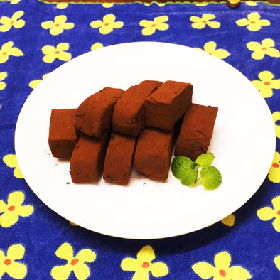低糖質　豆腐生チョコピーナツパウダー入りの写真