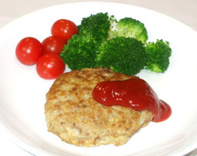 大豆水煮のハンバーグ♪大豆・挽肉・おかず