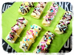 市販バームロールで簡単!友チョコ返し♪