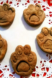 犬用♡バレンタイン肉球クッキー♪