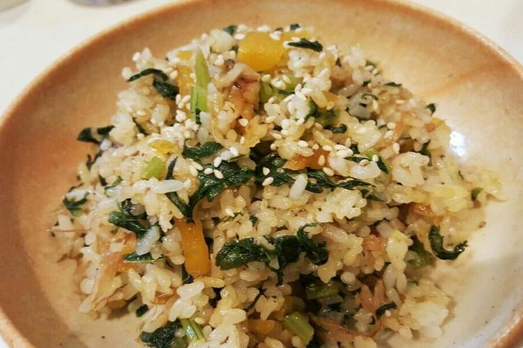 大根の葉とたくあんの和風チャーハン レシピ 作り方 By キスマイlove クックパッド