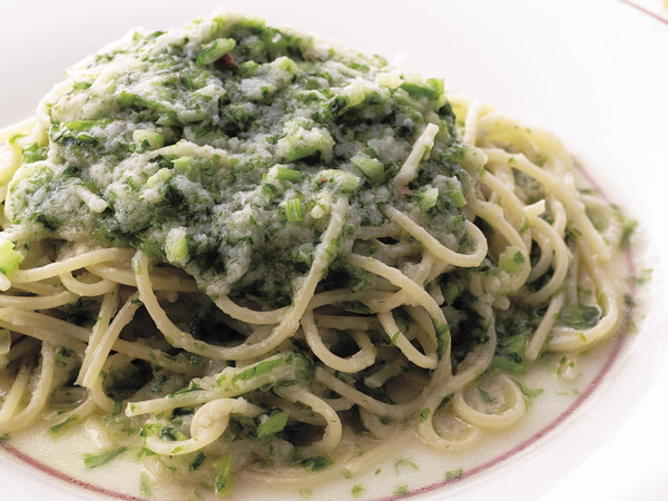 かぶと生青のりのスパゲッティ