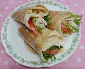 お好み焼き粉で簡単トルティーヤ☆