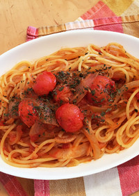 甘酸っぱい！簡単トマトソーススパゲッティ