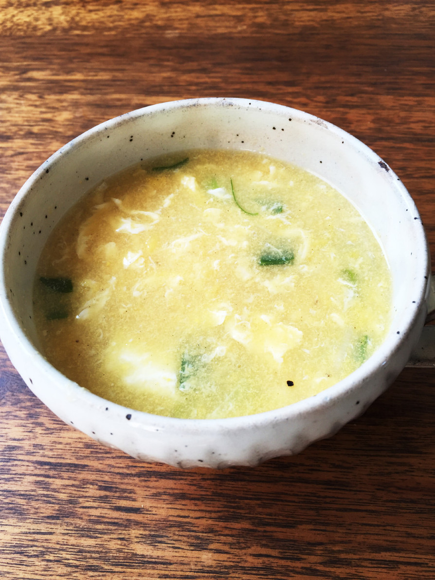 簡単☆コーンクリームと卵の中華風スープの画像