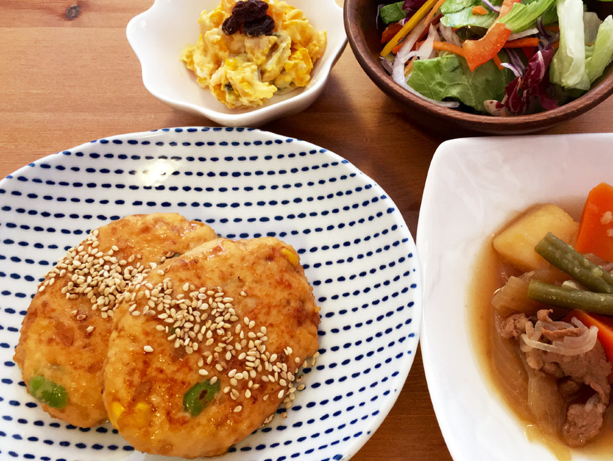 すき焼きのタレ☆鶏つくねバーグの画像