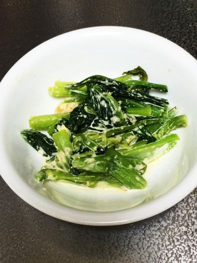 小松菜の明太子和えの写真