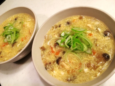 ザーサイと卵のスープ＠中華風の写真