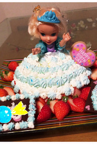 エルサのドレスケーキ♥