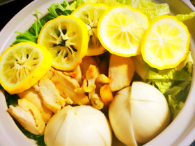 *低カロリー鳥と野菜の柚子鍋*