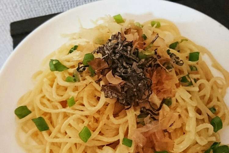 簡単節約ランチ めんつゆマヨ塩昆布パスタ レシピ 作り方 By とも クックパッド 簡単おいしいみんなのレシピが366万品