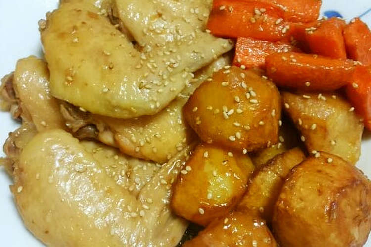 コクうま 揚げじゃがいもと鶏手羽先煮 レシピ 作り方 By 王様のおさんどん クックパッド