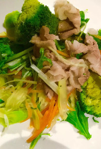 蒸し物◎豚肉と彩り野菜の蒸しサラダ