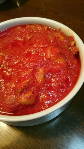 簡単!鶏もも肉のトマトソース煮
