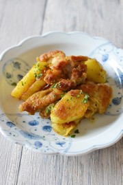 鶏もも肉のカレー炒め【作り置き】の写真