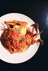ワタリガニのトマトクリームスパゲティ