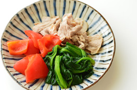 味がしみてる!野菜と豚肉のおひたし