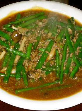 乾焼四季豆｜インゲンと牛ひき肉の炒め煮の画像