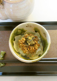 日本茶にこだわる納豆茶漬け　柚子胡椒風味
