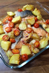 魚介と野菜のオーブン焼きwithマヨ醤油