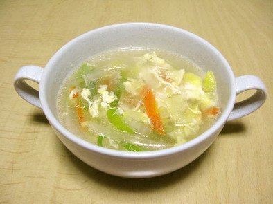 マロニー入り中華スープの写真