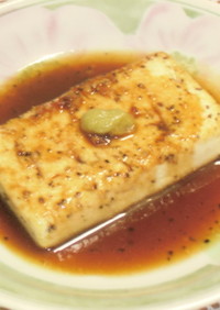 豆腐ステーキ(にんにく黒胡椒ソース）