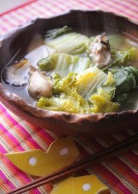 牡蠣と白菜の和風煮