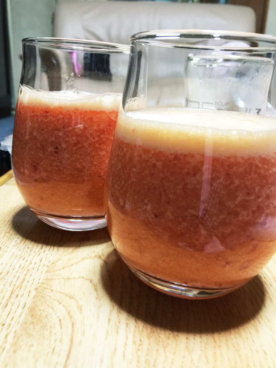 苺とオレンジのフレッシュジュース♪の画像