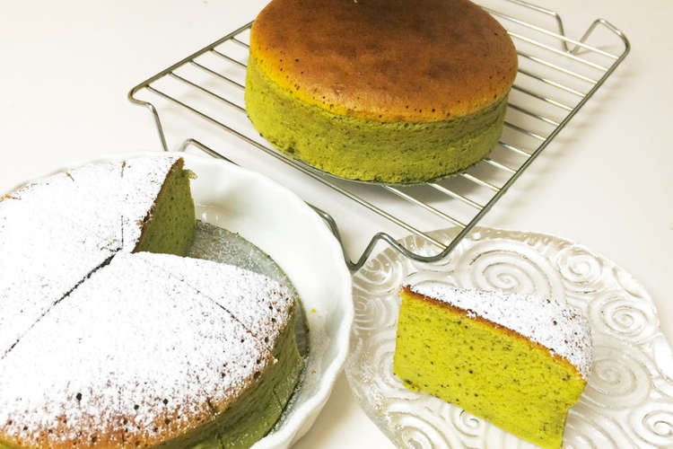 抹茶ホワイトチョコのふわふわスフレケーキ レシピ 作り方 By Golon126 クックパッド