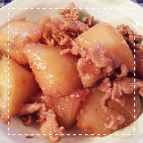 レンジ時短で簡単!大根と豚肉のみそ炒め